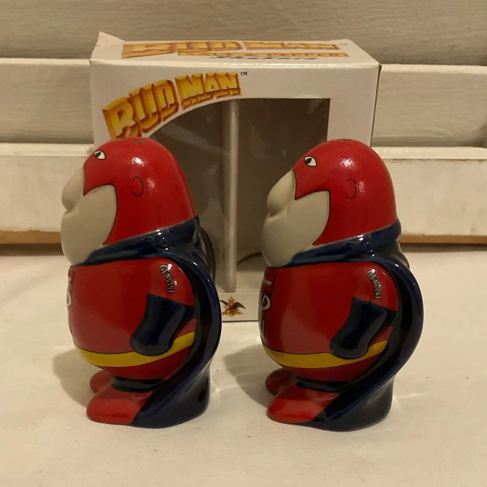 Bud Man Salt & Pepper Shakers Vintage